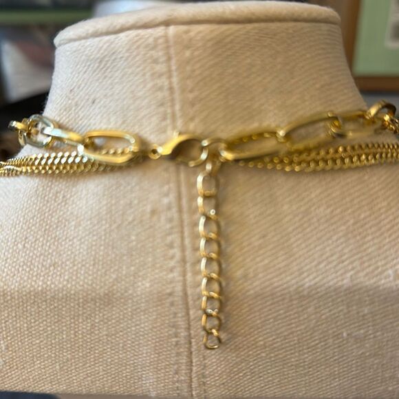 Artisan Made One OF A Kind Necklace. Gold-tone with Huge Multimedia Pendant. - Picture 4 of 4